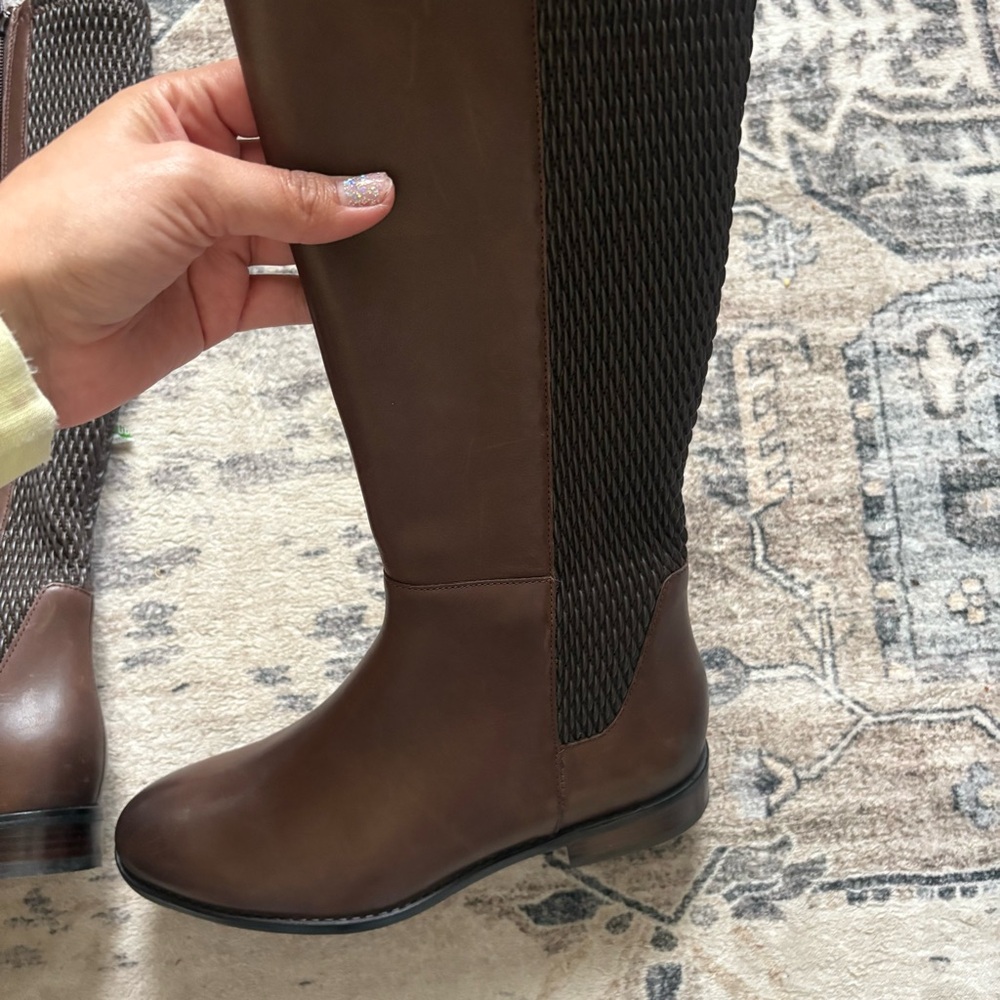 Cole Haan Rockland Chestnut Brown Leather Riding Boots size 6.5 - Picture 10 of 13